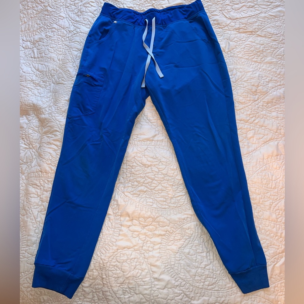 FIGS Women’s Royal Blue Zamora Jogger Scrub Pants; Size L Tall